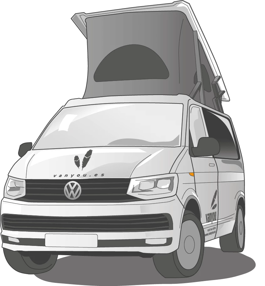 Furgoneta Camper en alquiler en Sa Pobla, Mallorca desde 85,00 € Classic  Camper VW T4 :: Camplify